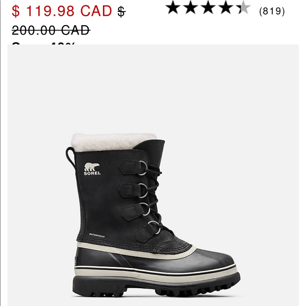 Sorel Caribou Boots size 10